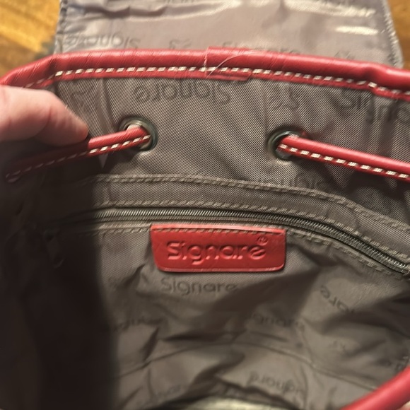 Signare Tapestry Cocktails & chocolate Design Backpack Handbag NWTs - Picture 4 of 8